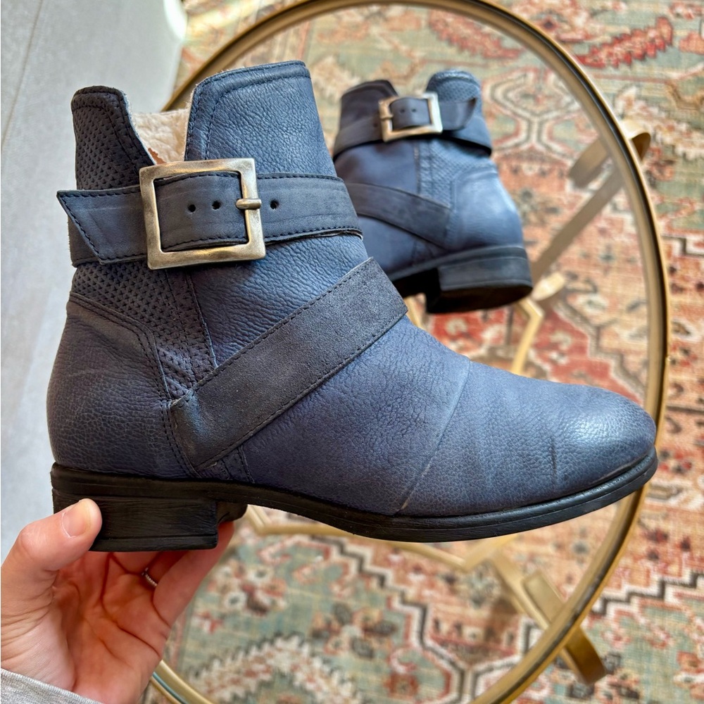 Miz Mooz | Bring On Buckles| Blue Ankle Booties | 37